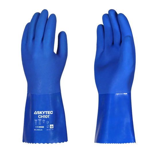 SKYTECH CH101 PVC hanskar – Olíuþolnir, efnavarðir
