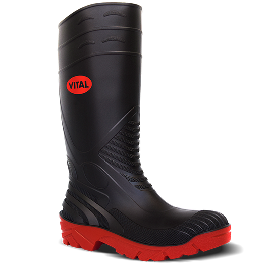 V12 Wellington Vinnustígvél með stáltá – Góð vernd og þægindi