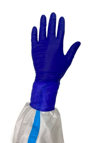 AVO+ Nítríl hanskar – Lengri kragi 295 mm, púðurlausir (100 stk)