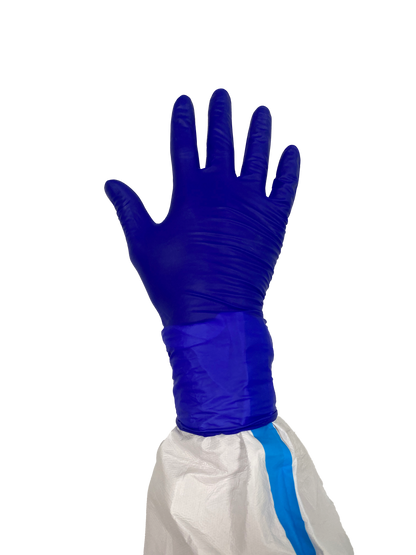 AVO+ Nítríl hanskar – Lengri kragi 295 mm, púðurlausir (100 stk)