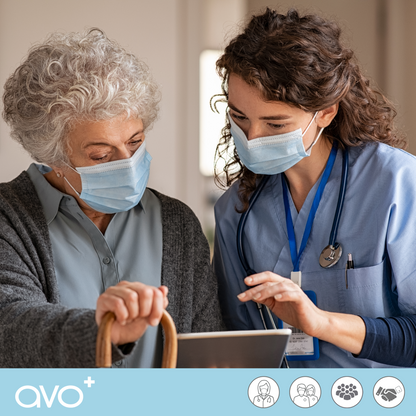 AVO+ Type IIR - Bláar 50/box grímur