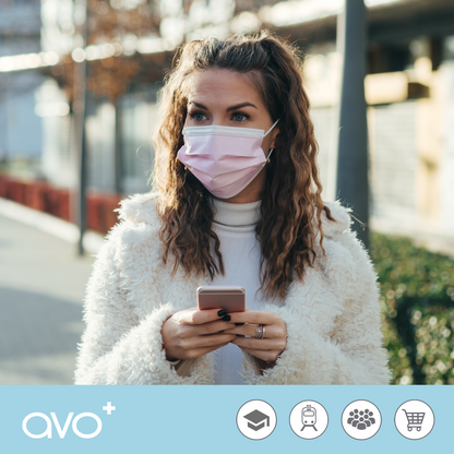 AVO+ Type IIR - Bleikar 50/box grímur