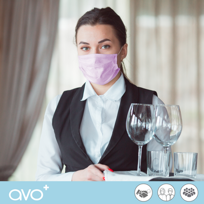 AVO+ Type IIR - Bleikar 50/box grímur