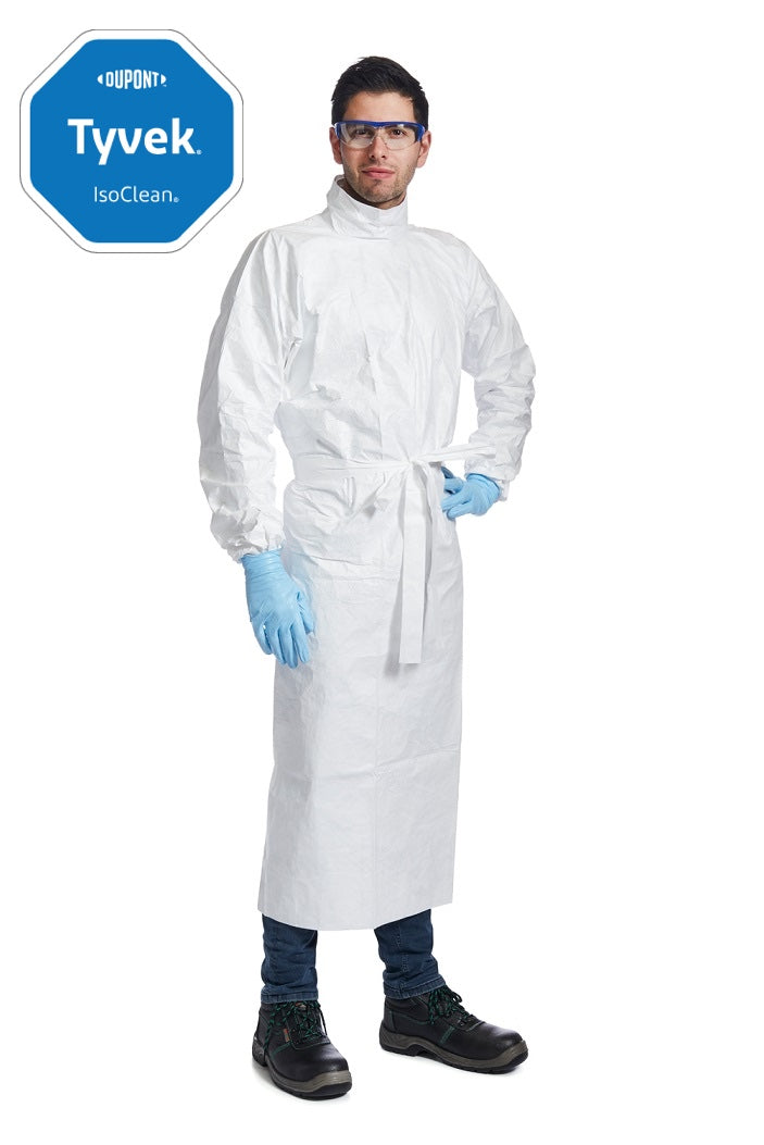 DuPont™ Tyvek® IsoClean® – Chemo Gown with Knit Cuffs (Non-Sterile) – GMP Grade C/D