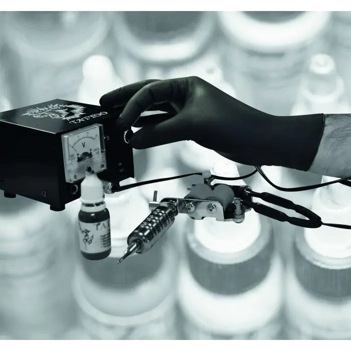 Einnota Nítríl Hanskar Svartir (4.0g) 100stk