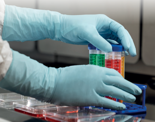 HALYARD PUREZERO® HG3 Light Blue Sterile Nitrile Cleanroom Gloves – ISO Class 3, Accelerator-Free