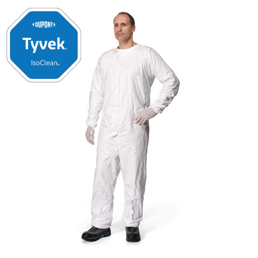 Tyvek® IsoClean® – Sterile Cleanroom Coverall with Collar – GMP Grade A/B