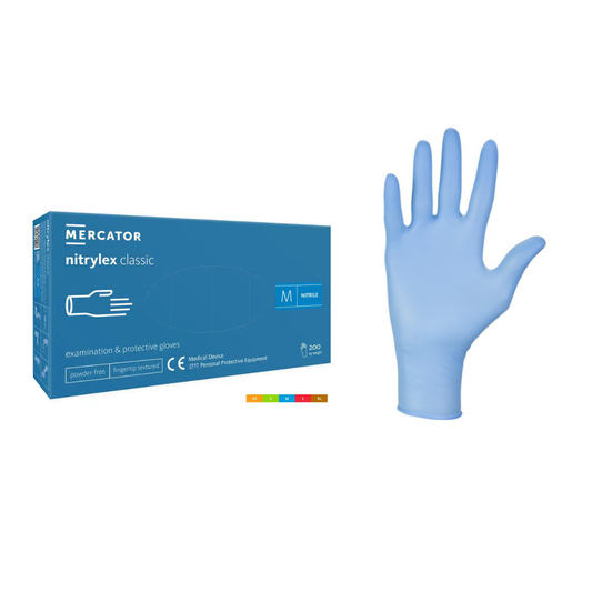 Mercator Nitrylex Classic Bláir Nitríl Hanskar 100 stk