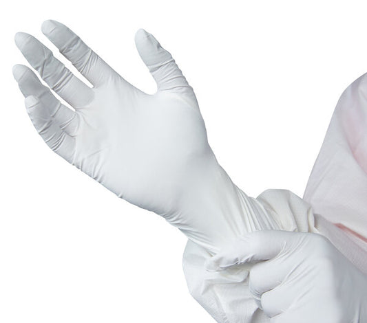 HALYARD PUREZERO® HG3 White Sterile Nitrile Cleanroom Gloves – ISO Class 3, Accelerator-Free