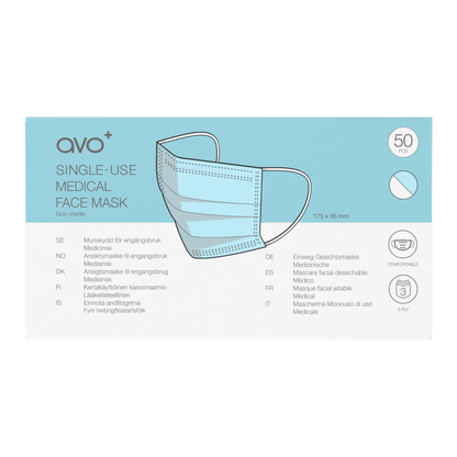 AVO+ Type IIR - Bláar 50/box grímur