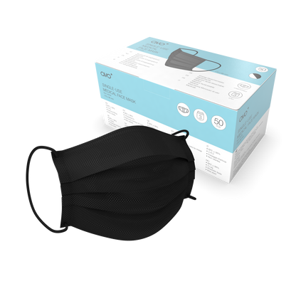 AVO+ Type II-R – Svartar læknagrímur (50 stk/box)